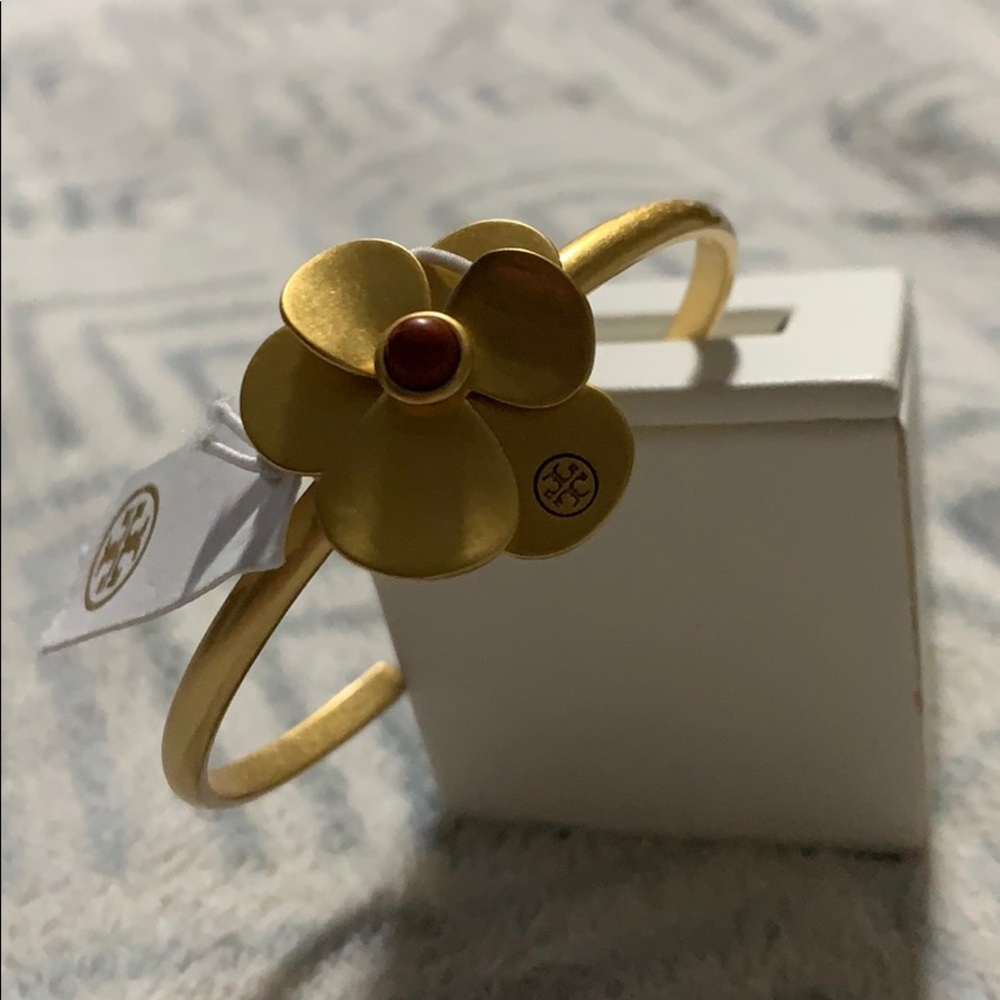 NWT Tory Burch Flower Petal Cuff Bracelet